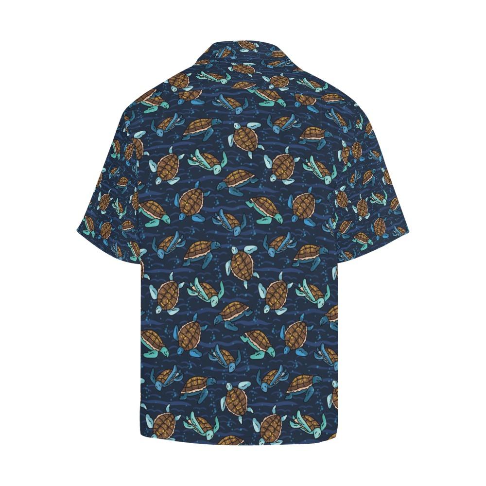 Sea Turtle Print Design Hawaiian Shirt