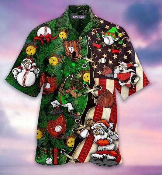 Hawaiian Aloha Shirts Baseball Christmas