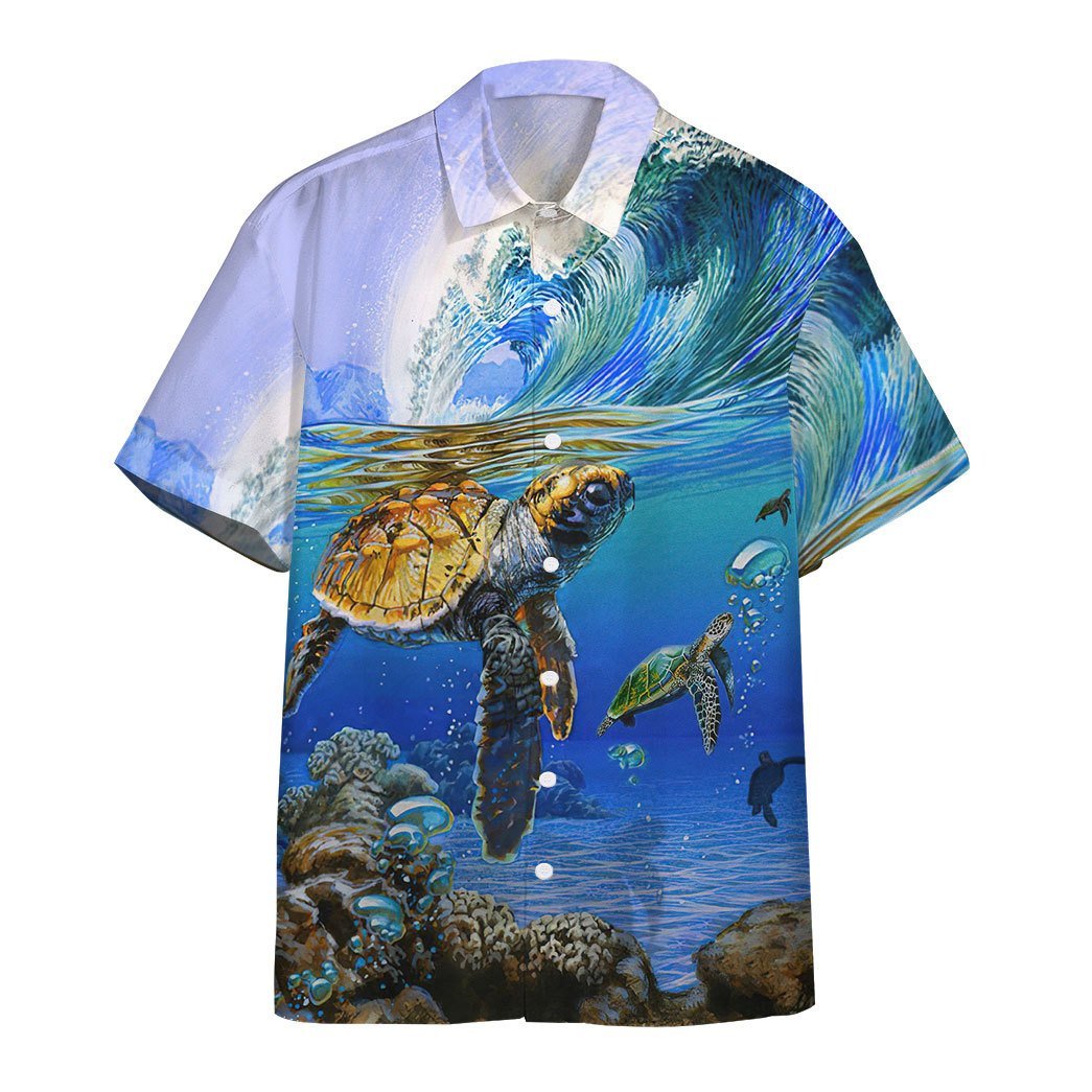  3D In The Ocean Turtle Custom Hawaii Shirt