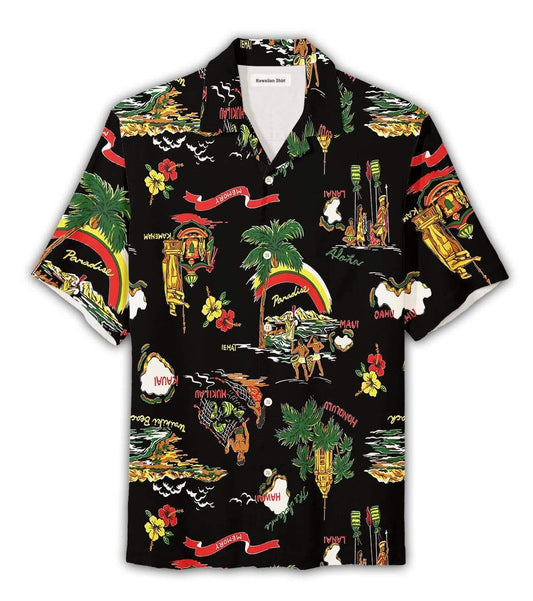 Paradise Wakiki Life of Hawaii Aloha Hawaiian Shirts #DH