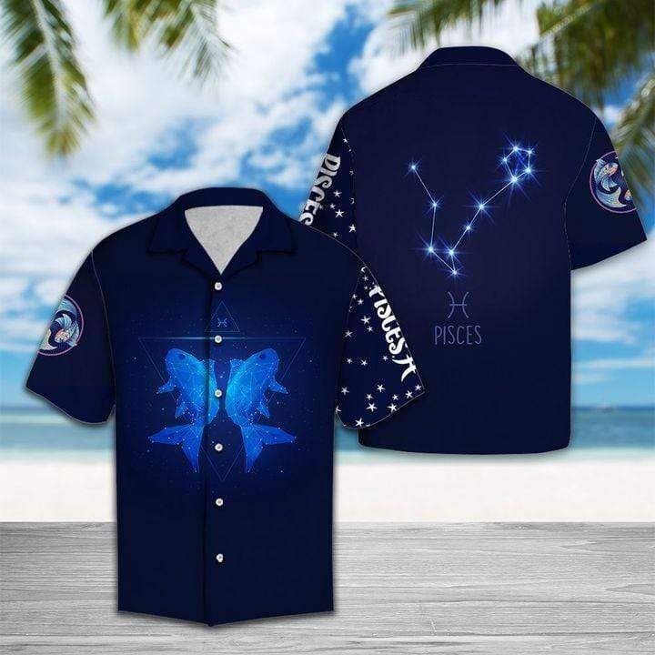 Pieces Horoscope Zodiac Hawaiian Shirt Birthday Gifts