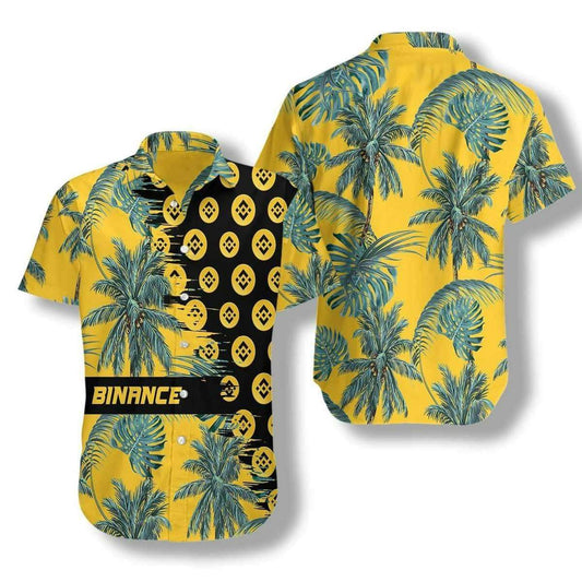 Hawaiian Aloha Shirts Binance Coin Yellow