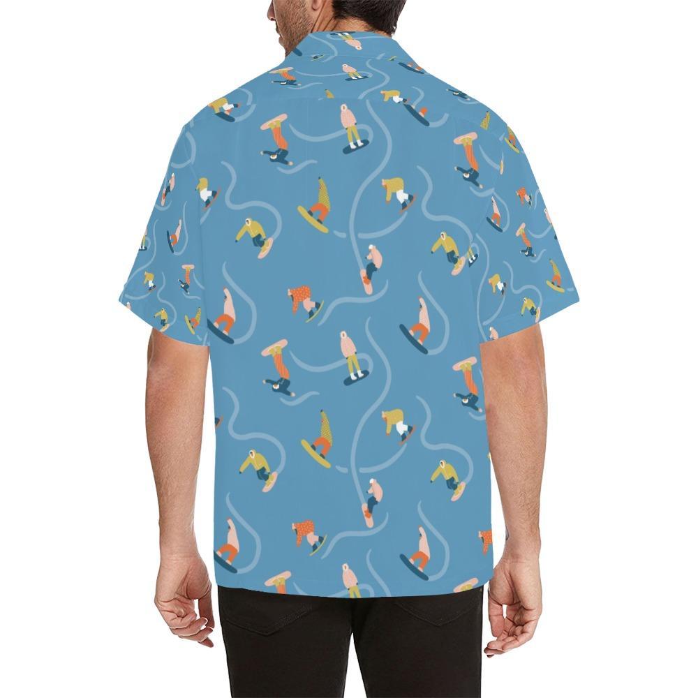 Snowboard Print Design Hawaiian Shirt