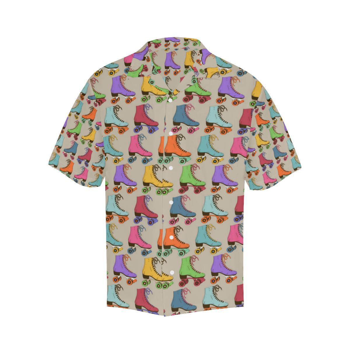 Roller Skate Pattern Print Design A Hawaiian Shirt