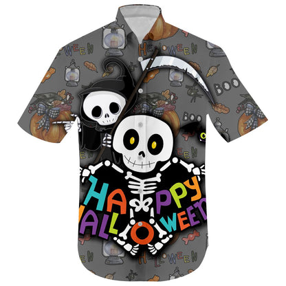 Skeleton Halloween Hawaiian Shirt Hawaiian Shirt