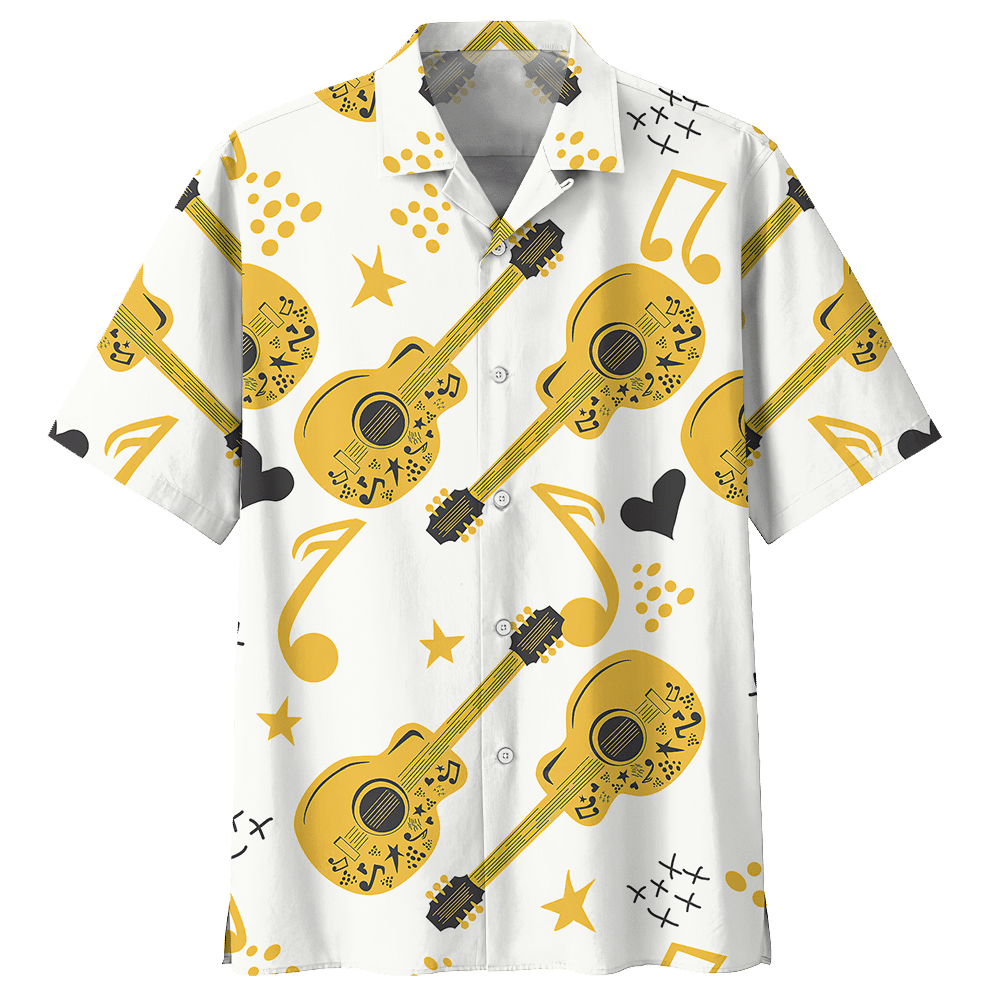 Guitar  White Unique Design Unisex Hawaiian Shirt For Men And Women Dhc17063680