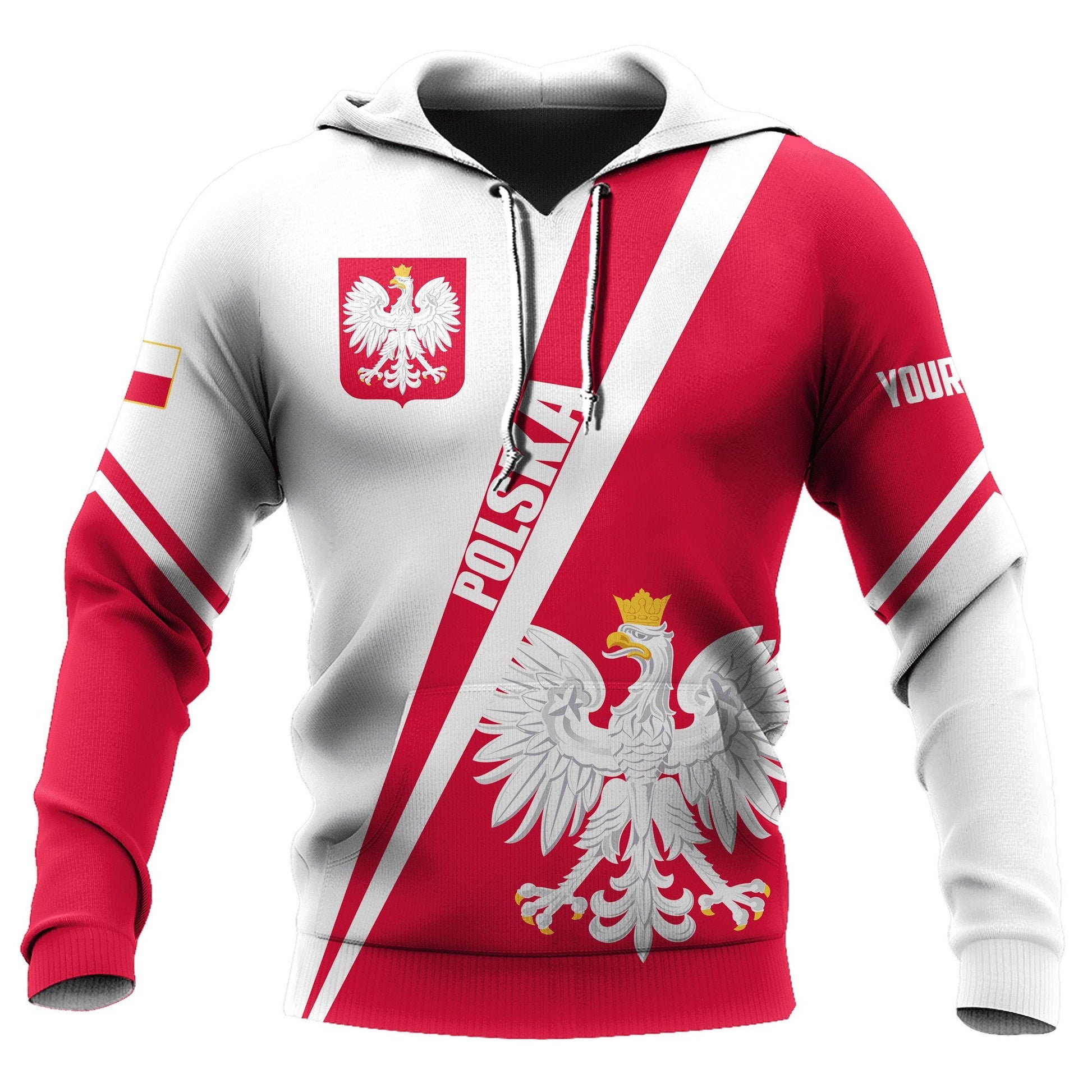 Personalized Polska All Over Printed Unisex Hoodie