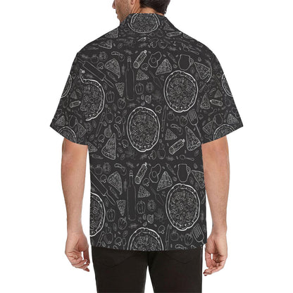 Pizza Pattern Mens All Over Print Hawaiian Shirt