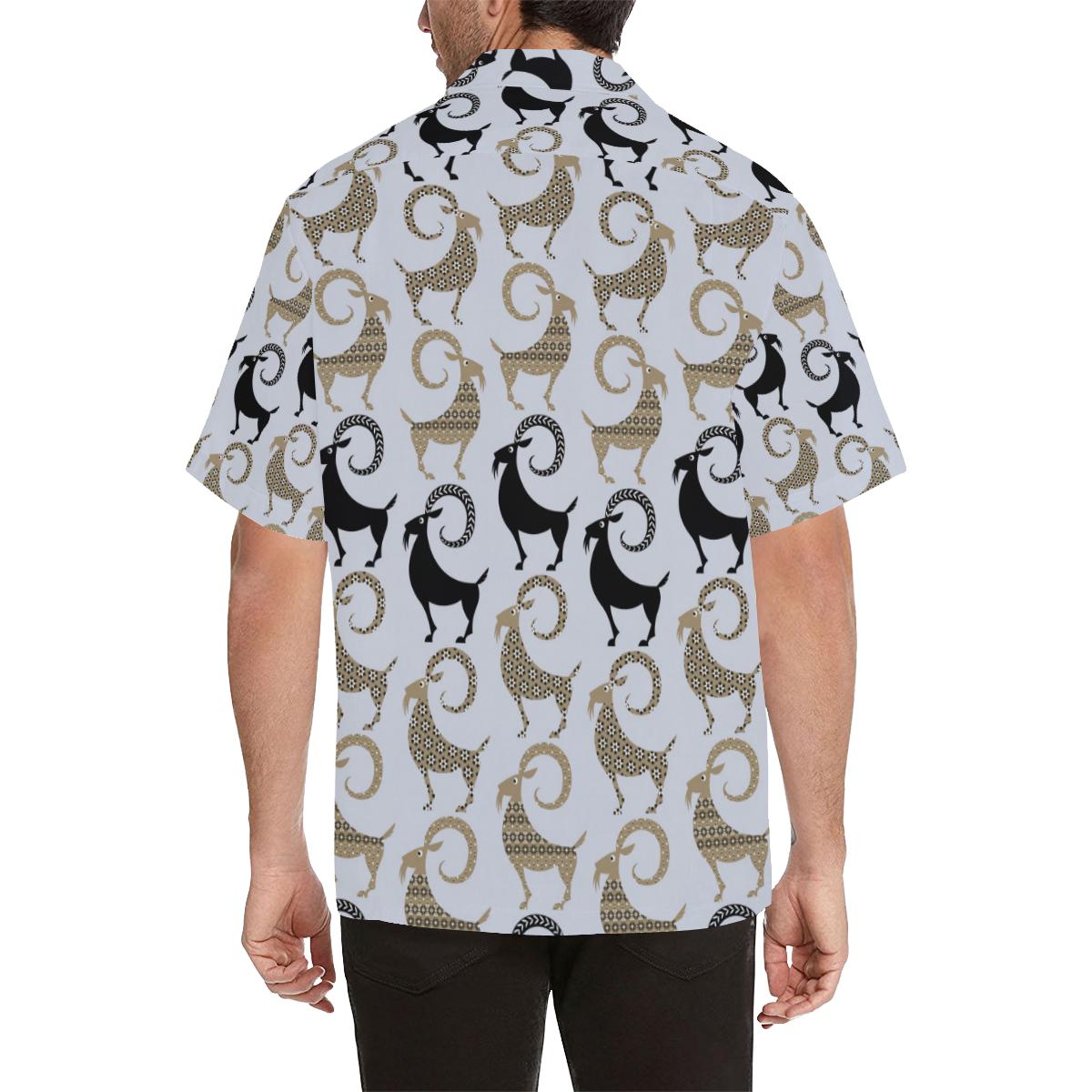 Goat Pattern Print Design Hawaiian Shirt