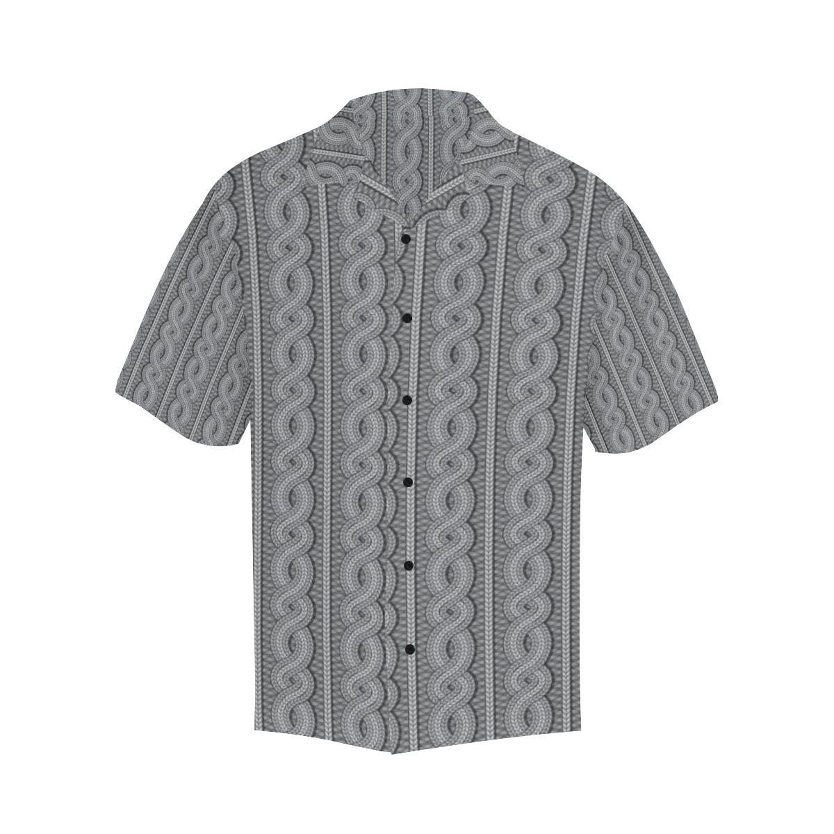 Cable Knit Pattern Print Design Hawaiian Shirt