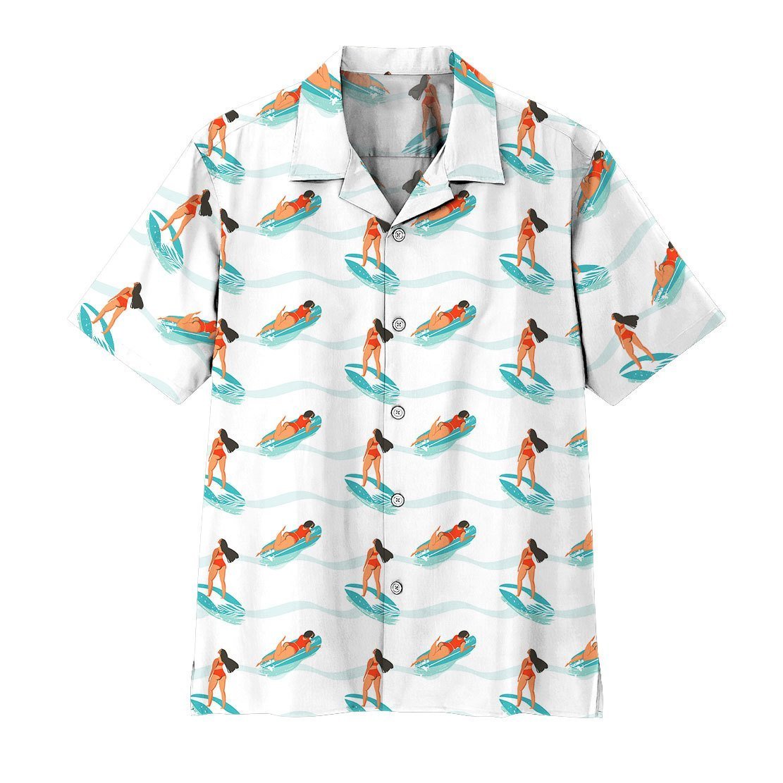  3D Surfing Girl Hawaii Shirt