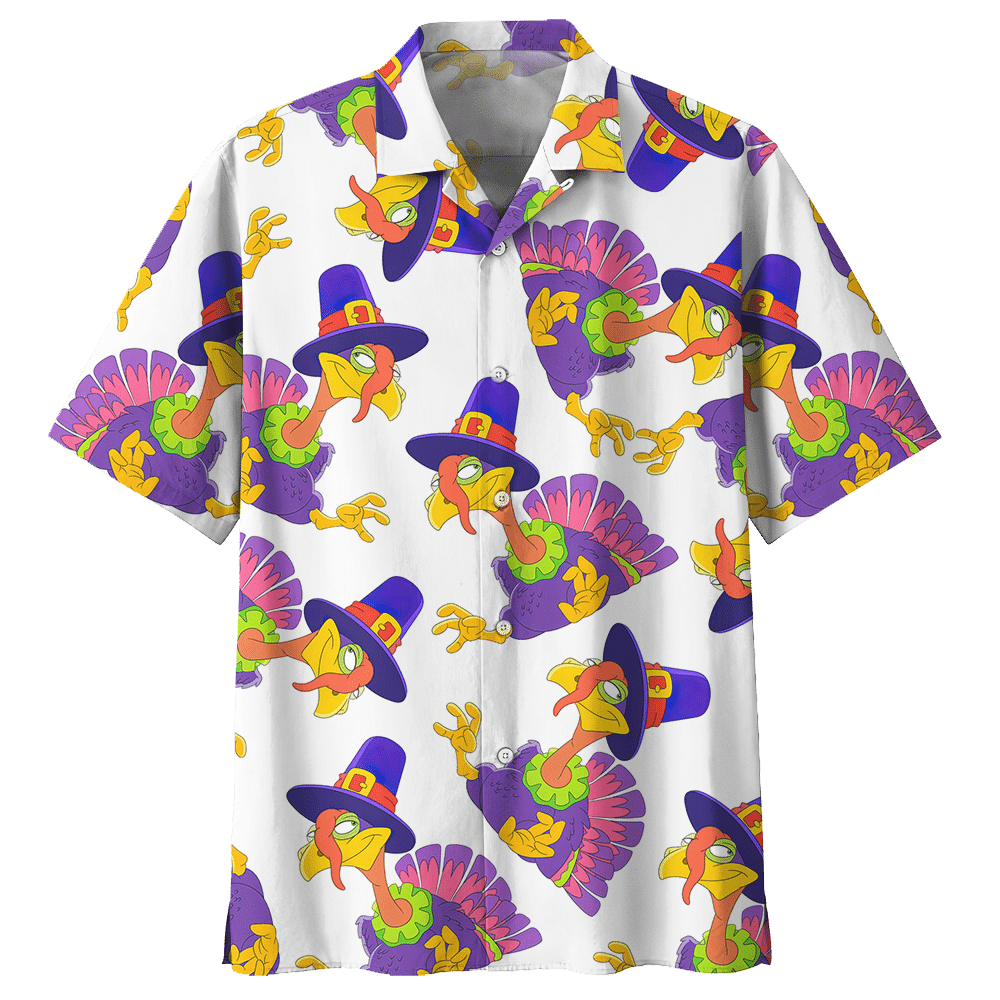 Chicken   White High Quality Unisex Hawaiian Shirt  