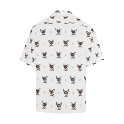 Cute Chihuahua Paw Pattern Mens All Over Print Hawaiian Shirt