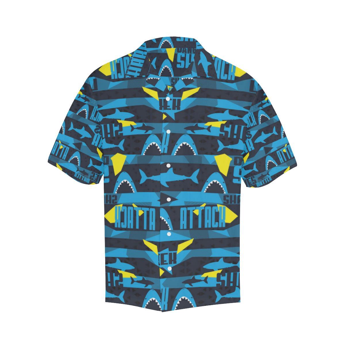 Shark Dangerous Mens All Over Print Hawaiian Shirt