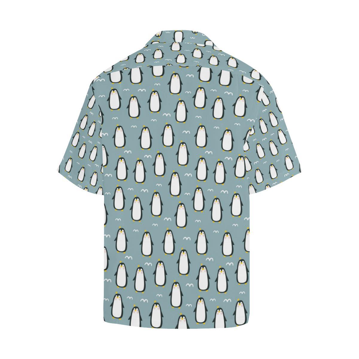 Penguin Pattern Print Design A Hawaiian Shirt