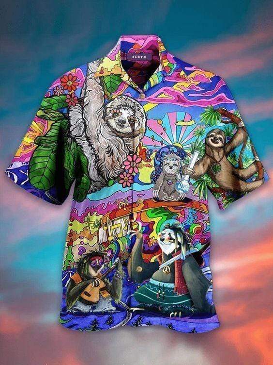 Funny Sloths Animal Life Hawaiian Aloha Shirts #DH