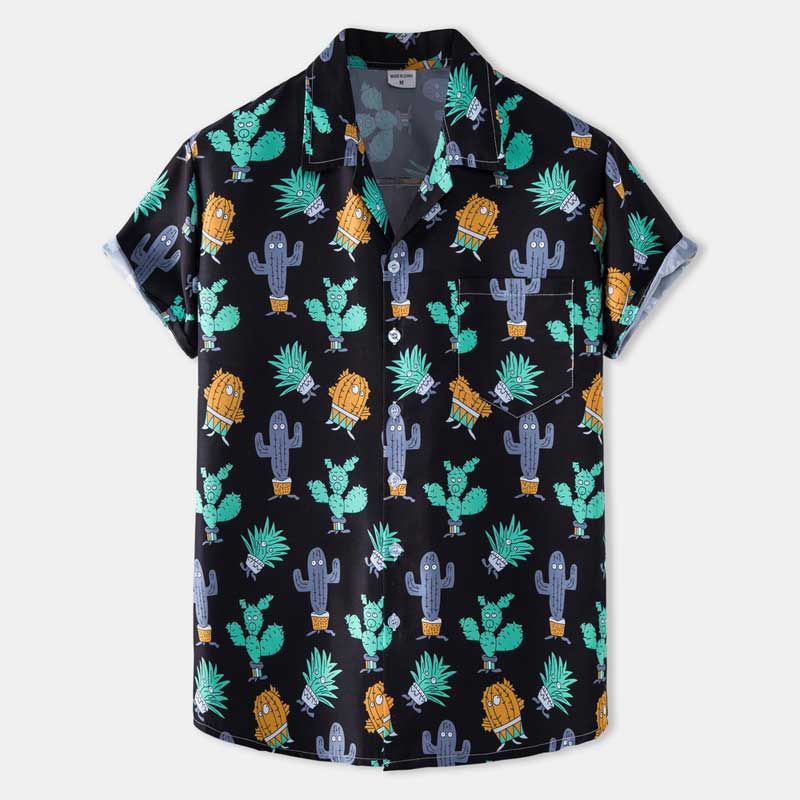 Funny Cactus   Black Awesome Design Unisex Hawaiian Shirt For Men And Women Dhc17064185