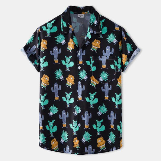 Funny Cactus   Black Awesome Design Unisex Hawaiian Shirt For Men And Women Dhc17064185