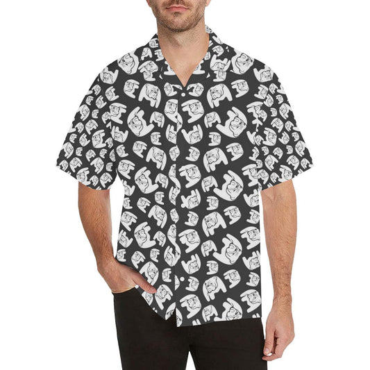 English Bulldog Pattern Print Design 02 Mens All Over Hawaiian Shirt