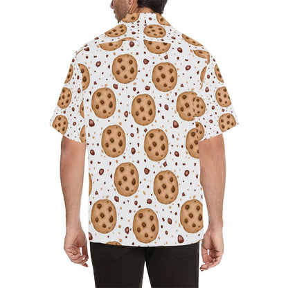Chocolate Chip Cookie Pattern Mens All Over Print Hawaiian Shirt