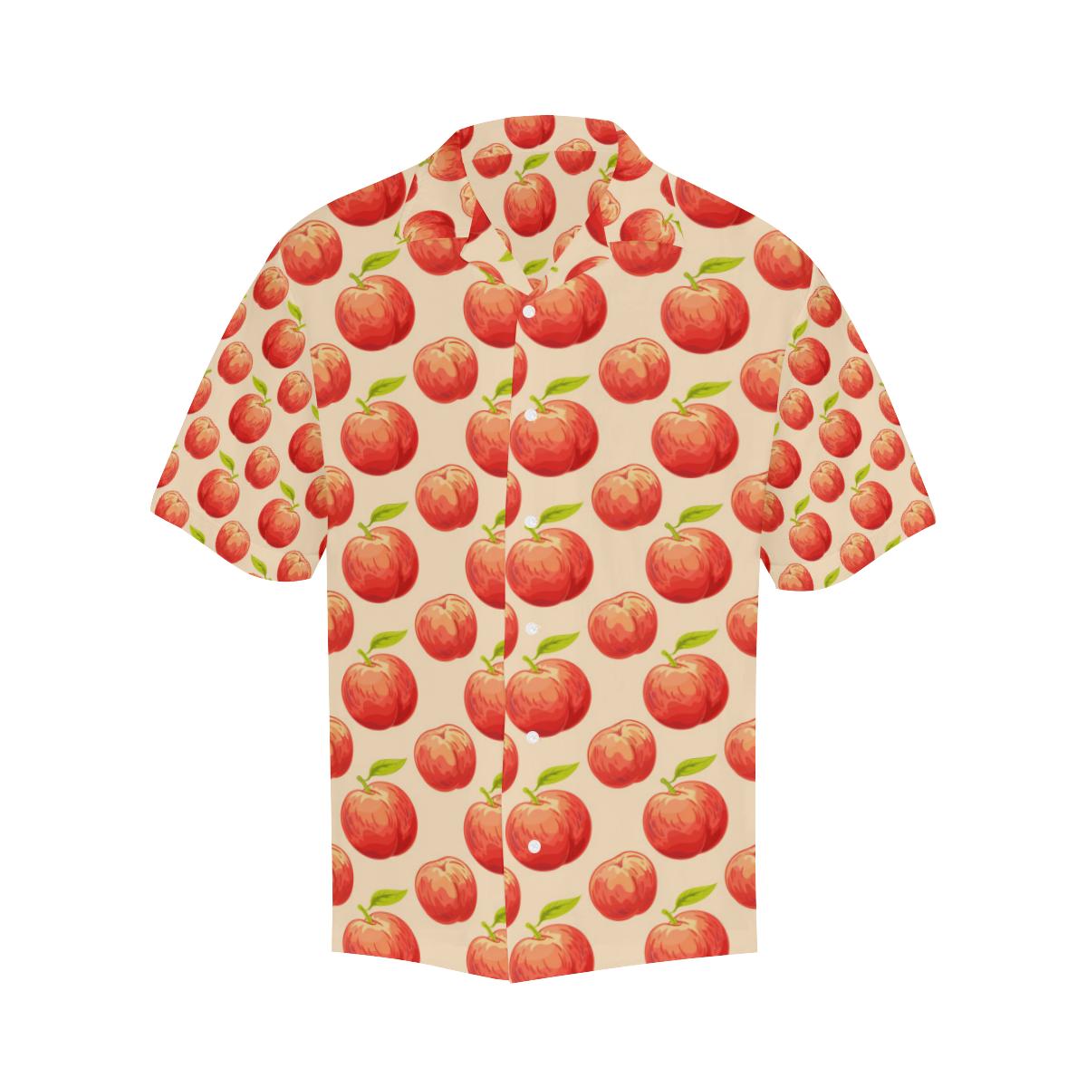 Peach Pattern Print Design A Hawaiian Shirt
