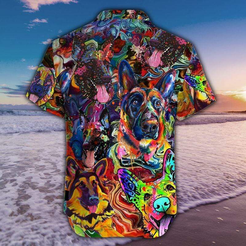 Amazing German Shepherd Dog Lover Hawaiian Aloha Shirts #3009H