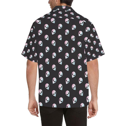 Alien Pattern Print Design 04 Mens All Over Hawaiian Shirt