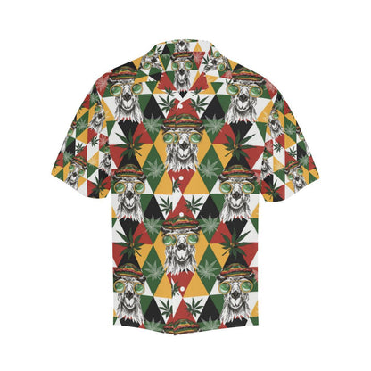 Cool Camel Leaves Pattern Mens All Over Print Hawaiian Shirt