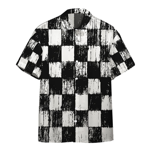    3D Grunge Chess Board Custom Hawaii Shirt