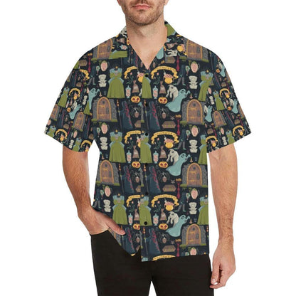 Creepy Halloween Print Design Hawaiian Shirt