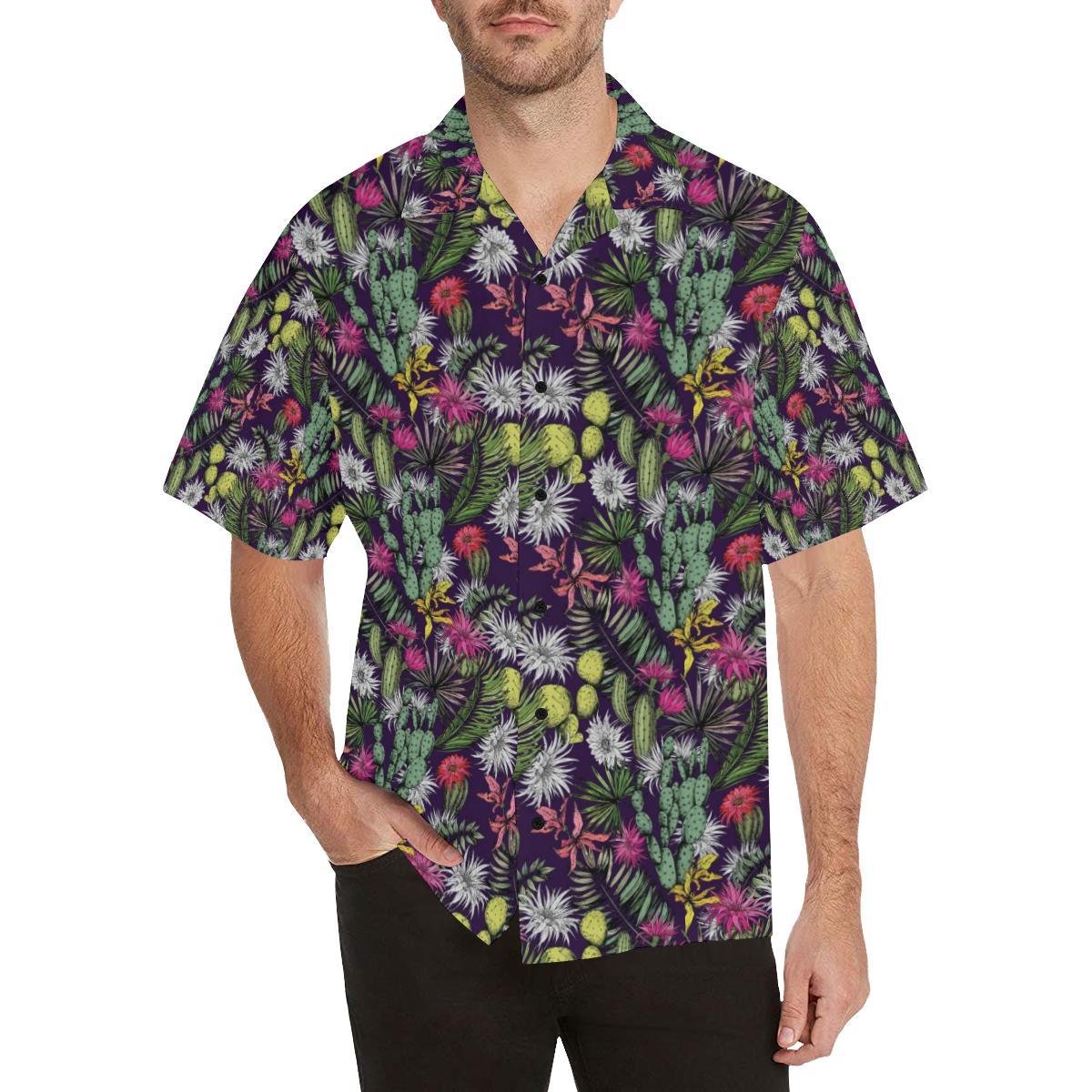 Cactus Pattern Print Design Hawaiian Shirt
