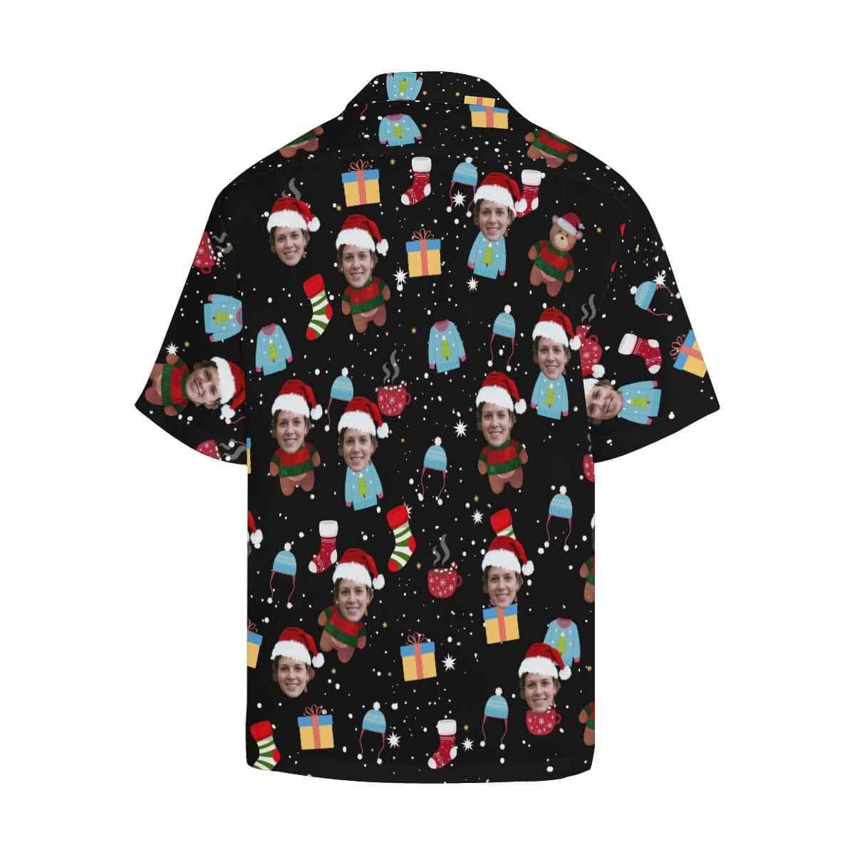 Custom Face Christmas Men's All Over Print Hawaiian Shirt