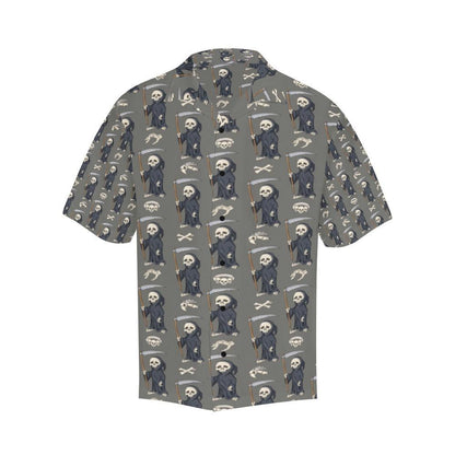 Skeleton Print Design Hawaiian Shirt