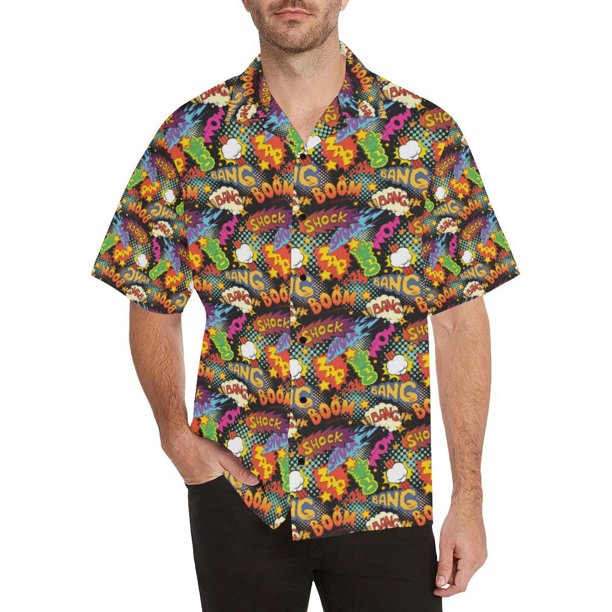 Comic Book Pattern Print Design Hawaiian Shirt
