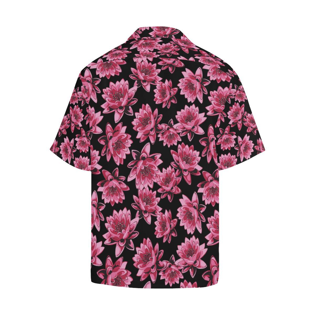 Lotus Pattern Print Design Hawaiian Shirt