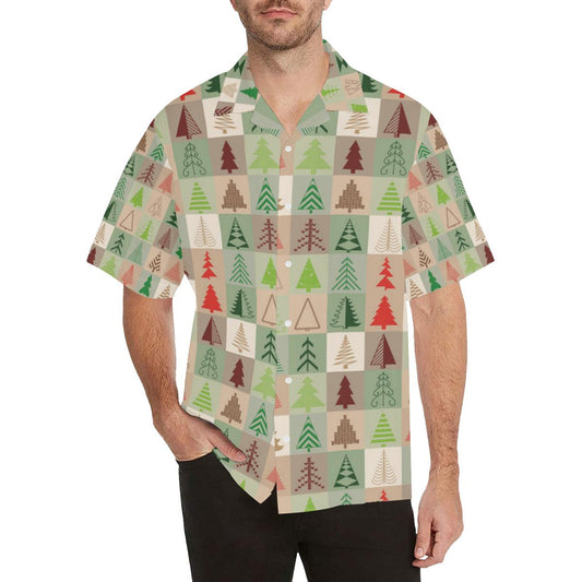 Christmas Tree Pattern Mens All Over Print Hawaiian Shirt