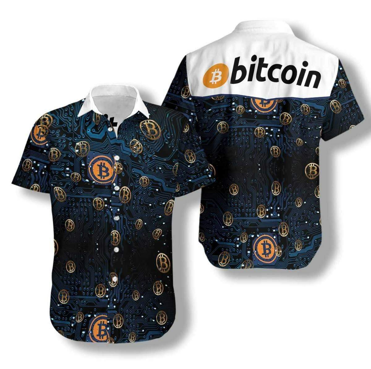 Hawaiian Aloha Shirts Bitcoin Logo