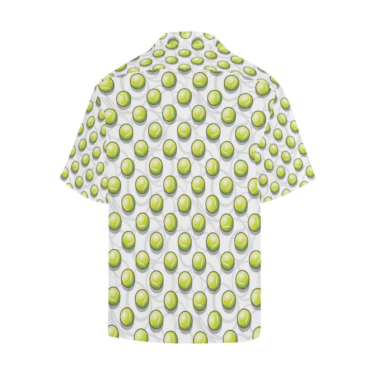 Tennis Pattern Print Design 05 Mens All Over Hawaiian Shirt