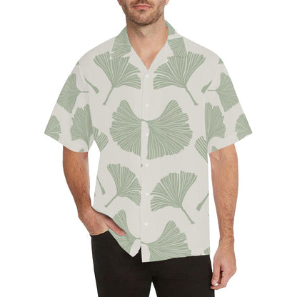 Ginkgo Leaves Pattern Mens All Over Print Hawaiian Shirt
