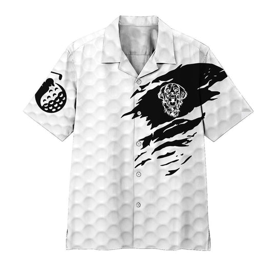  3D Golden Retriever Golf Hawaii Shirt