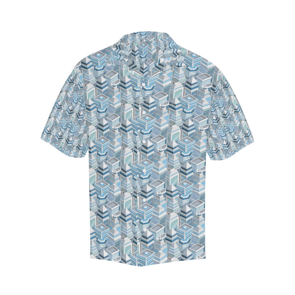 City Pattern Print Design Hawaiian Shirt