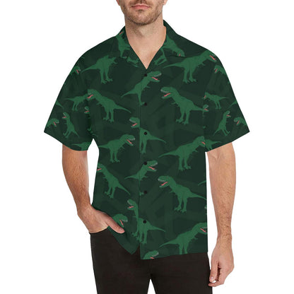 T Rex Pattern Print Design A Hawaiian Shirt