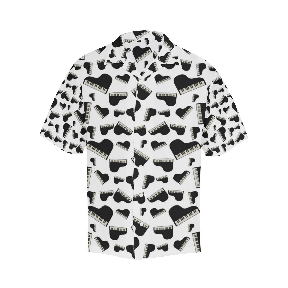 Piano Pattern Print Design 02 Mens All Over Hawaiian Shirt