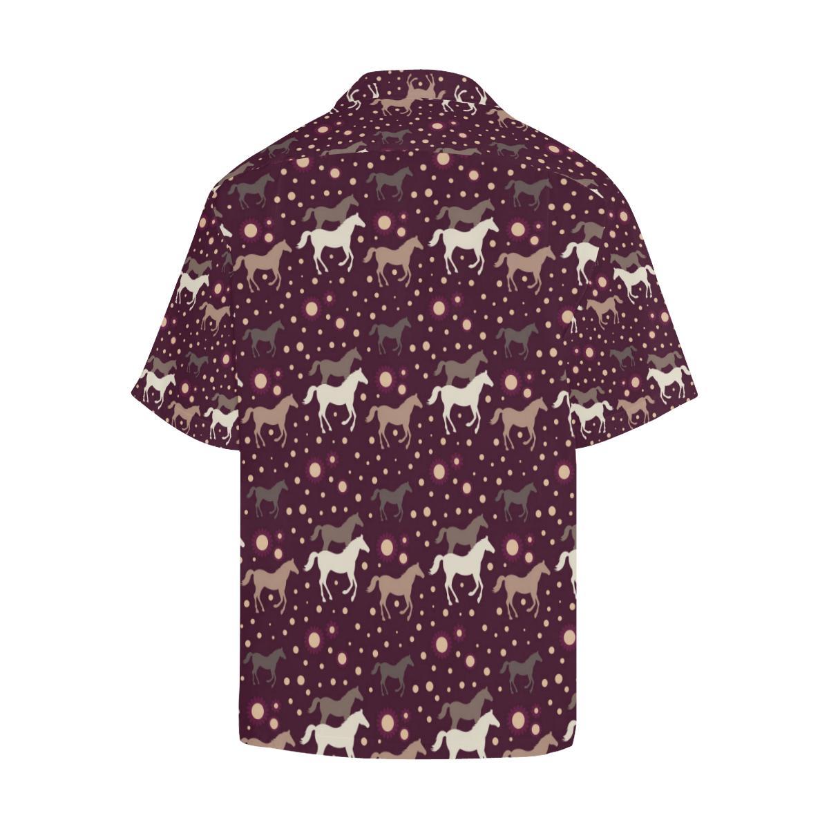 Horse Pattern Background Mens All Over Print Hawaiian Shirt