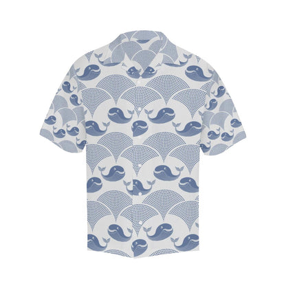 Whale Pattern Mens All Over Print Hawaiian Shirt