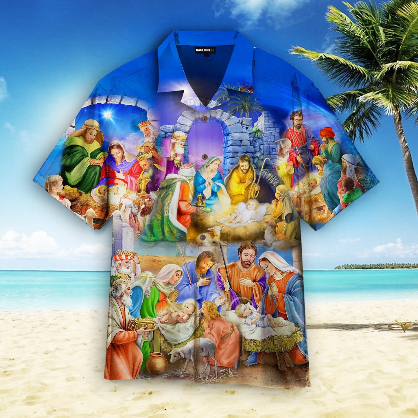 Nativity Christmas - Birth Of Jesus Hawaiian Shirt | For Men &amp;amp; Women | Adult | Hw4928