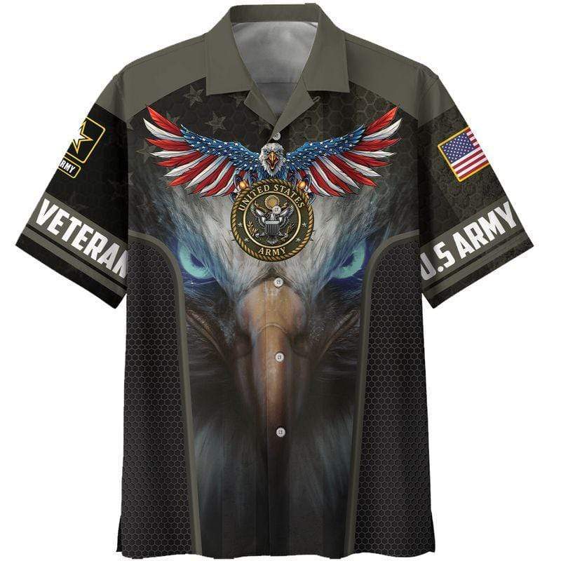 Amazing Patriot Eagle US Army Veteran Unisex Hawaiian Shirts