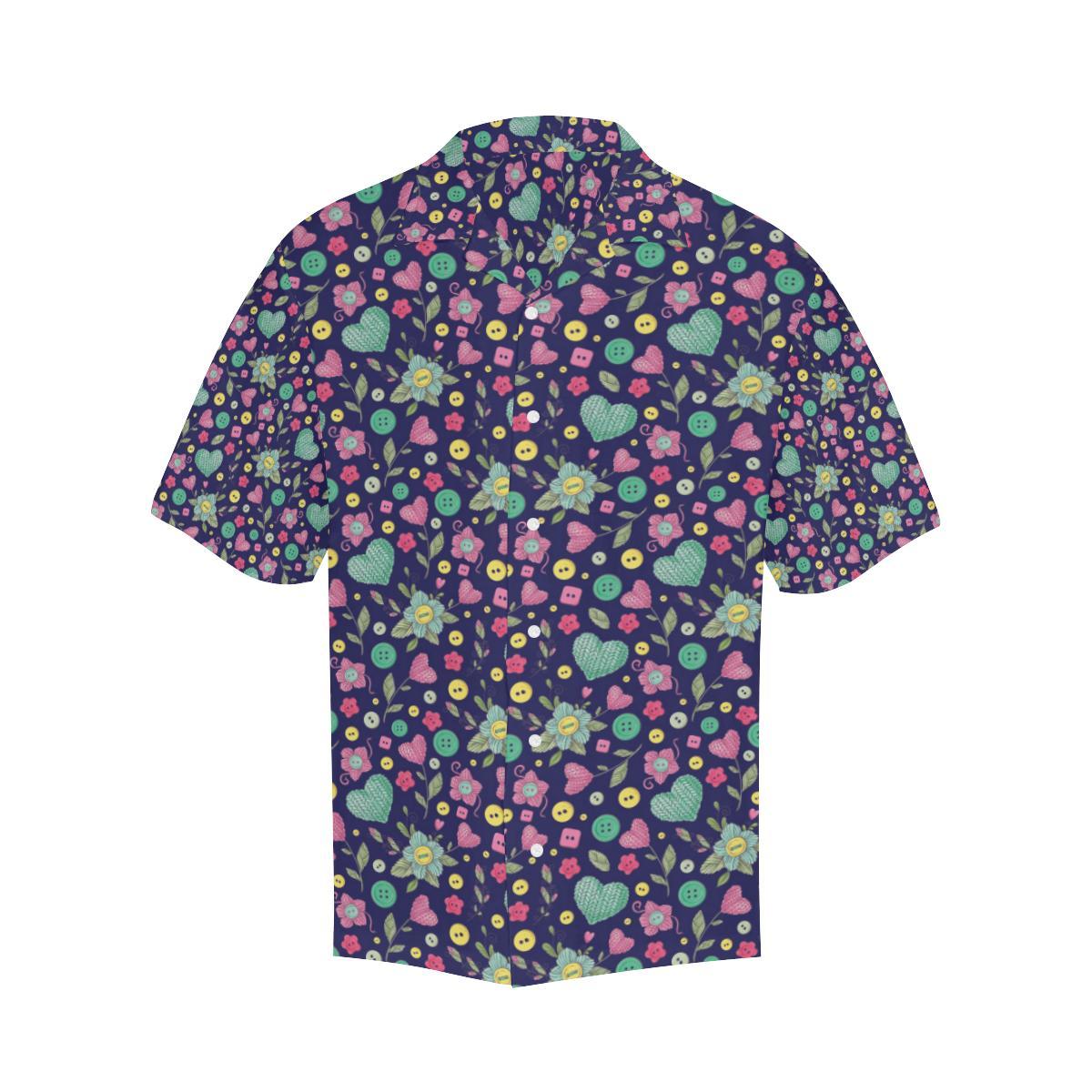 Crochet Pattern Print Design Hawaiian Shirt