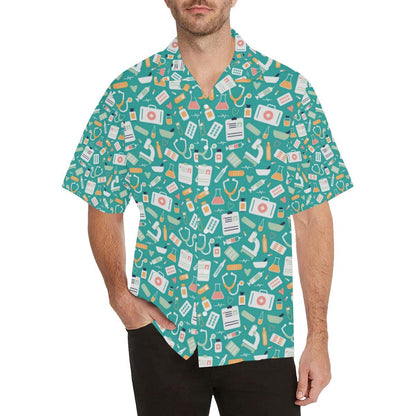 Medical Pattern Print Design Hawaiian Shirt