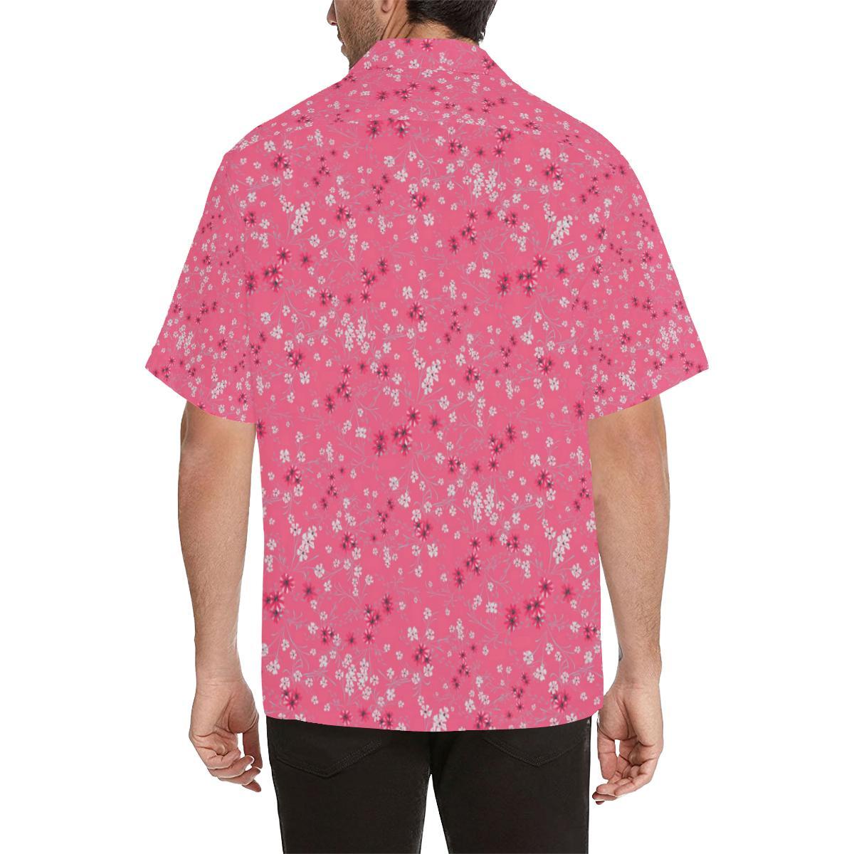Sakura Pattern Background Mens All Over Print Hawaiian Shirt